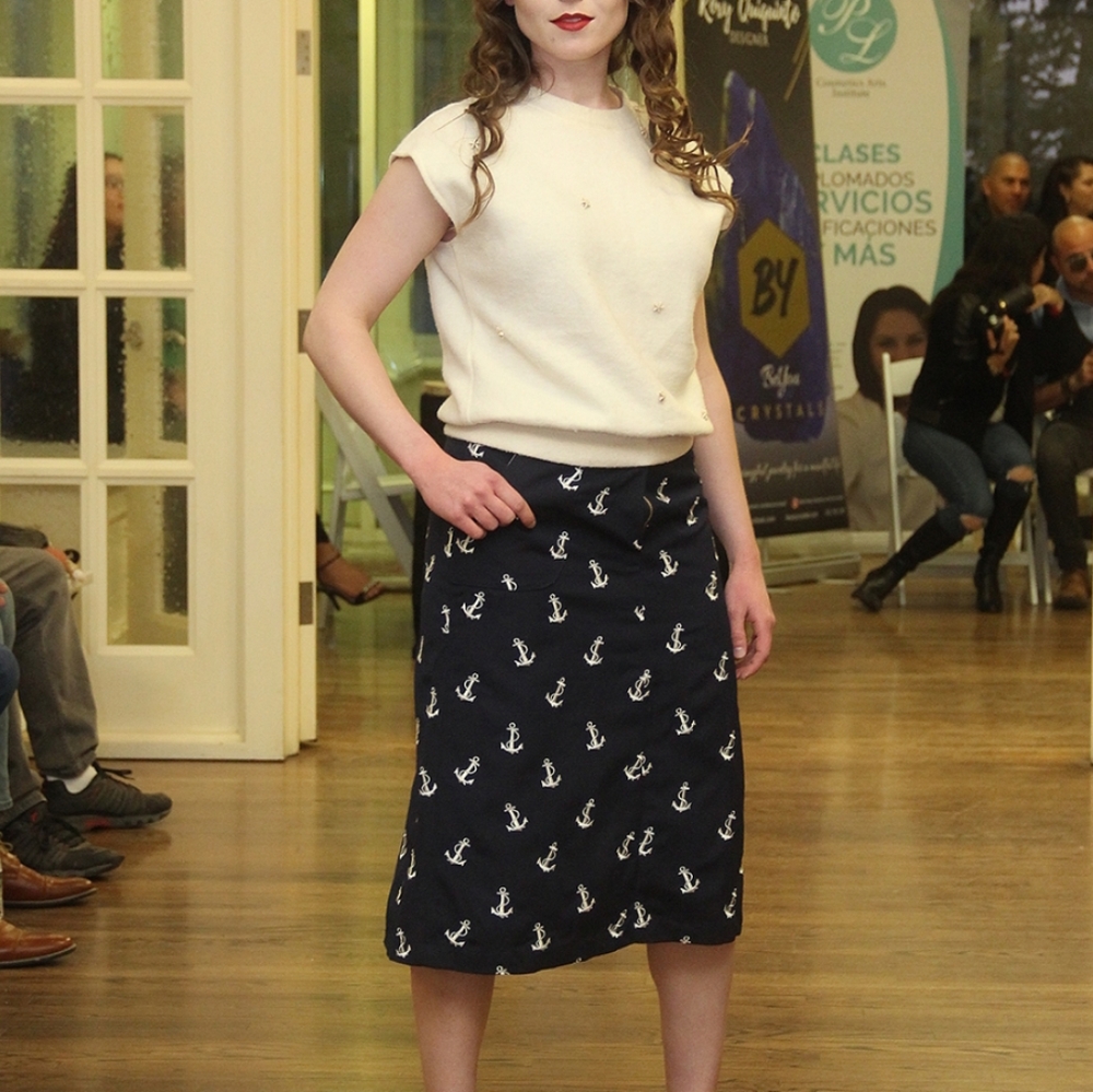 Handmade Denim Midi Skirt | Vintage Style Handmade Skirt | Casual Everyday Denim